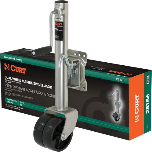 CURT 1500 POUND DUAL WHEEL MARINE JACK - 28156