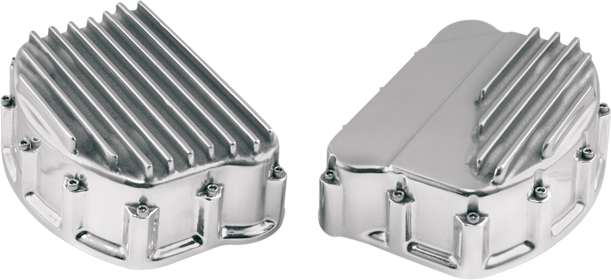 CUSTOM CYCLE ENGINEERING Finned Rocker Covers - Polished 0940-0557