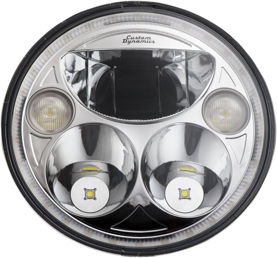 CUSTOM DYNAMICS 7" TruBEAM® Headlamp - Chrome / Chief 2001-1573