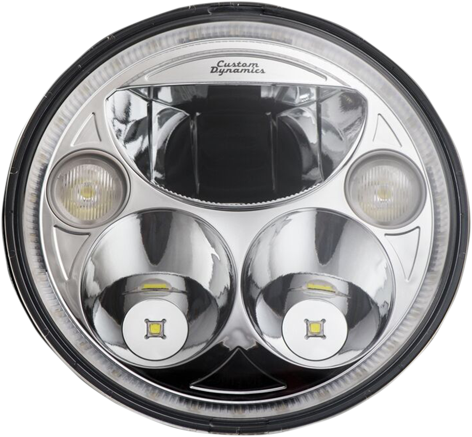 CUSTOM DYNAMICS 7" TruBEAM® Headlamp - Chrome / Chieftain 2001-1575