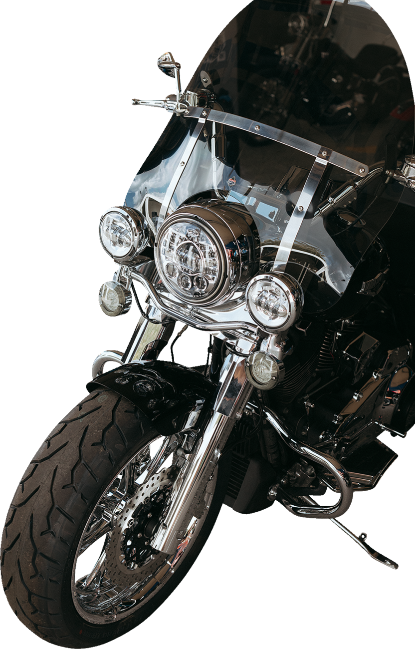 CUSTOM DYNAMICS Adaptive Headlight with Adapter - 7" / Chrome 2001-2414