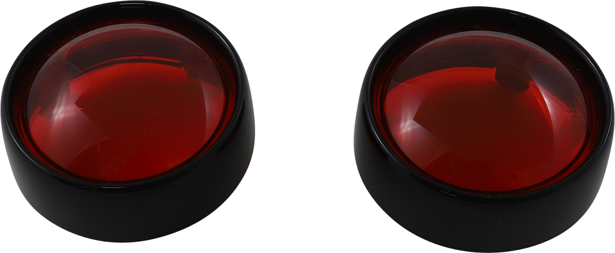CUSTOM DYNAMICS Bullet Signal Lenses - Black/Red 2020-1580