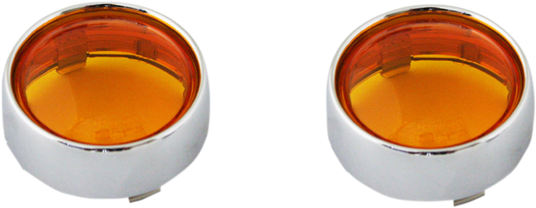 CUSTOM DYNAMICS Bullet Signal Lenses - Chrome/Amber 2020-1732