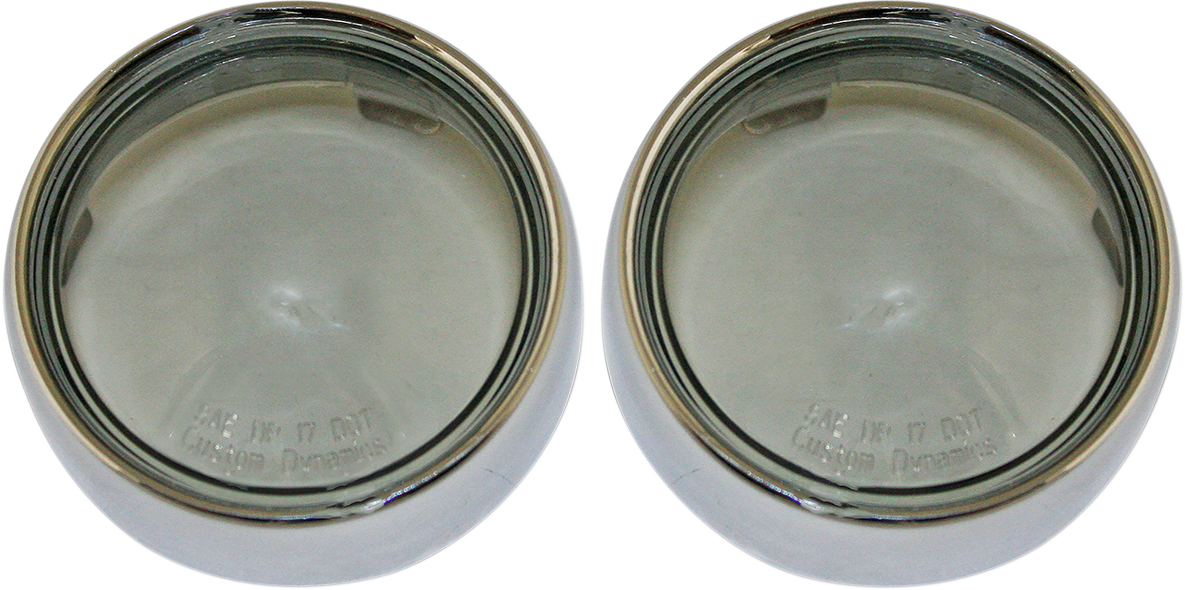 CUSTOM DYNAMICS Bullet Signal Lenses - Chrome/Smoke 2020-1581