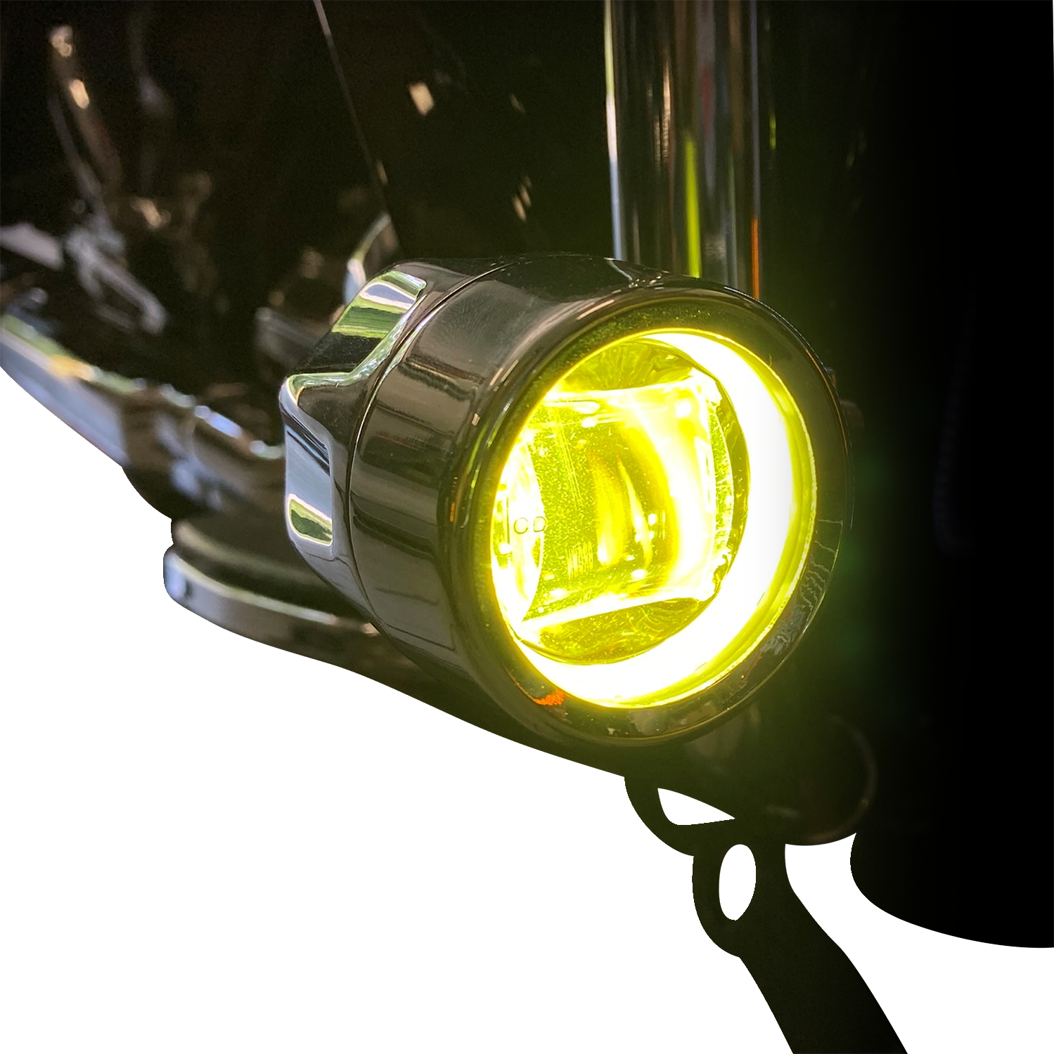 CUSTOM DYNAMICS Fog Light - Black / Yellow Lens 2001-2582