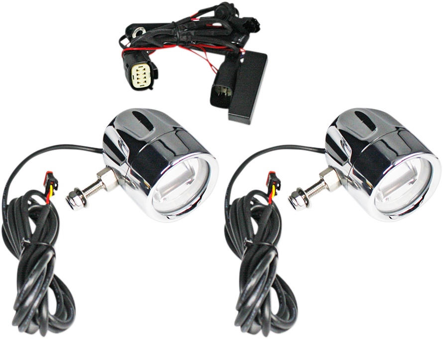 CUSTOM DYNAMICS Fog Light - Chrome / Clear Lens 2001-2202