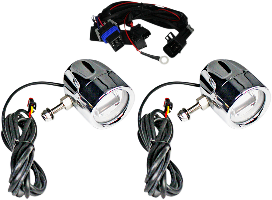 CUSTOM DYNAMICS Fog Light - Chrome / Clear Lens / Universal 2001-2208