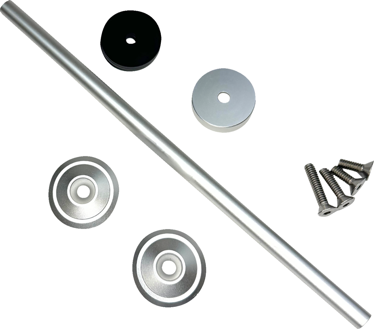 CUSTOM DYNAMICS Front Axle Cover Kit - Silver / M8 0214-3349