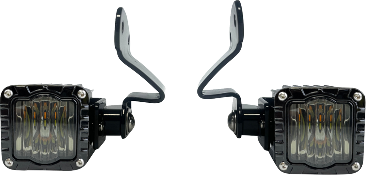 CUSTOM DYNAMICS Front Turn Signals - Shark Demon® / LED / Amber/White / Smoke 2040-3443