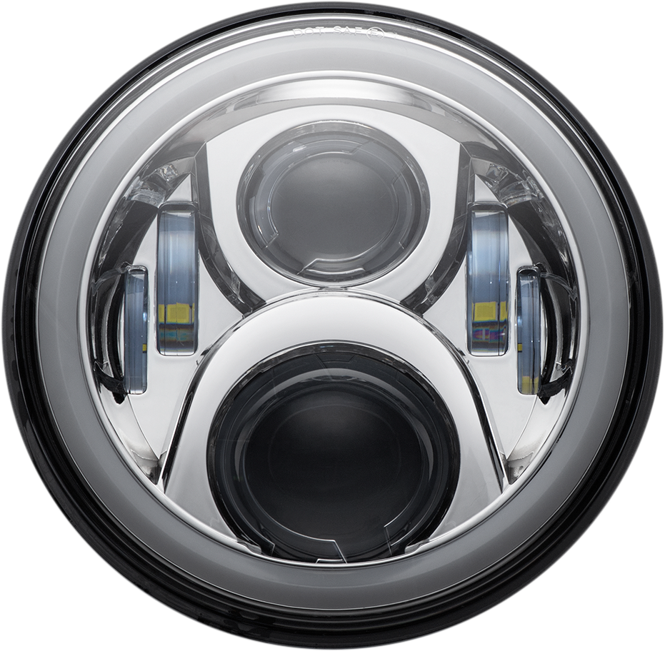 CUSTOM DYNAMICS Headlamp - 7" / LED / Chrome 2001-2375