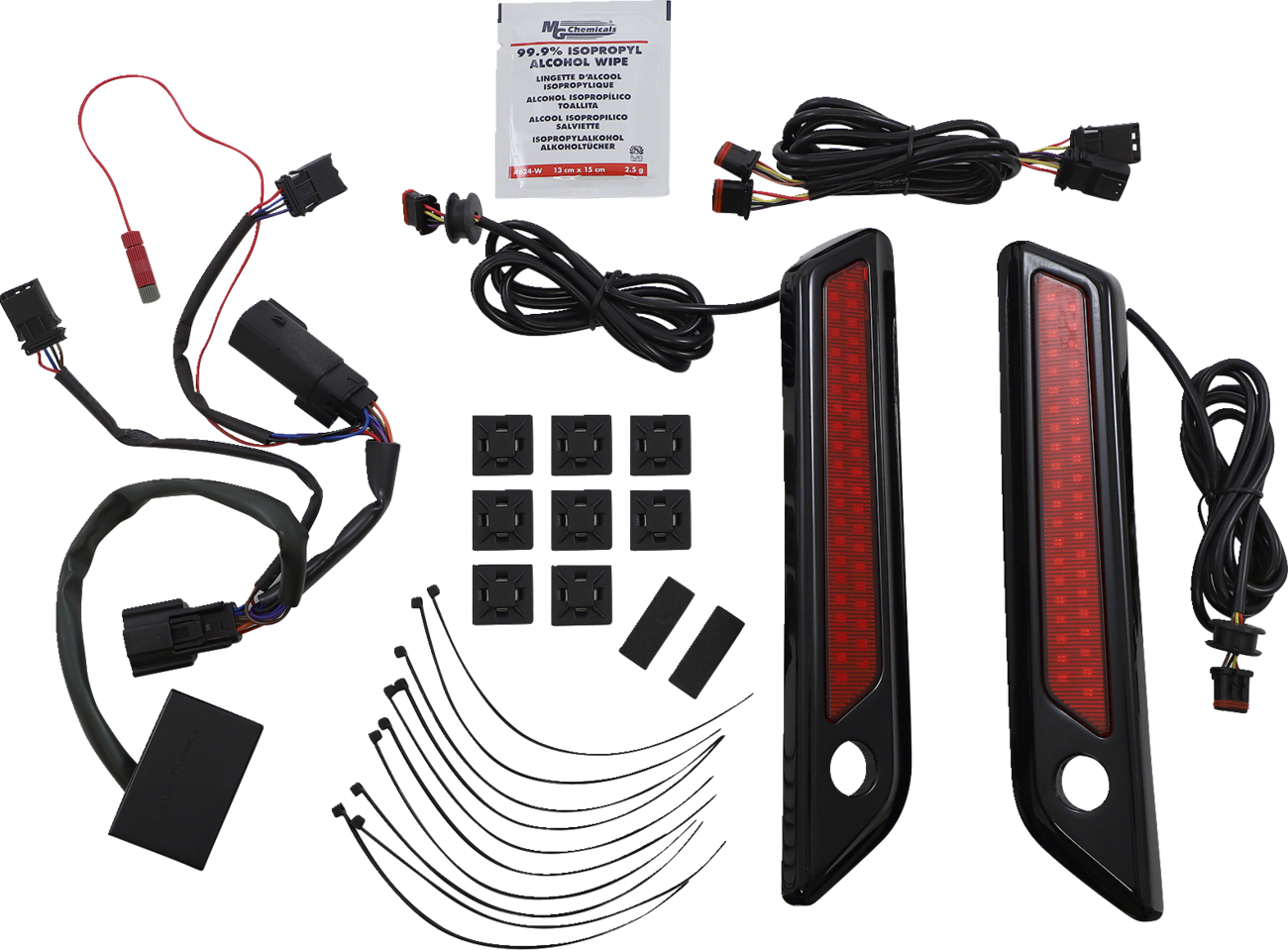 CUSTOM DYNAMICS Latch Light - Saddlebag / Dual Color / Red / Black 2040-2867