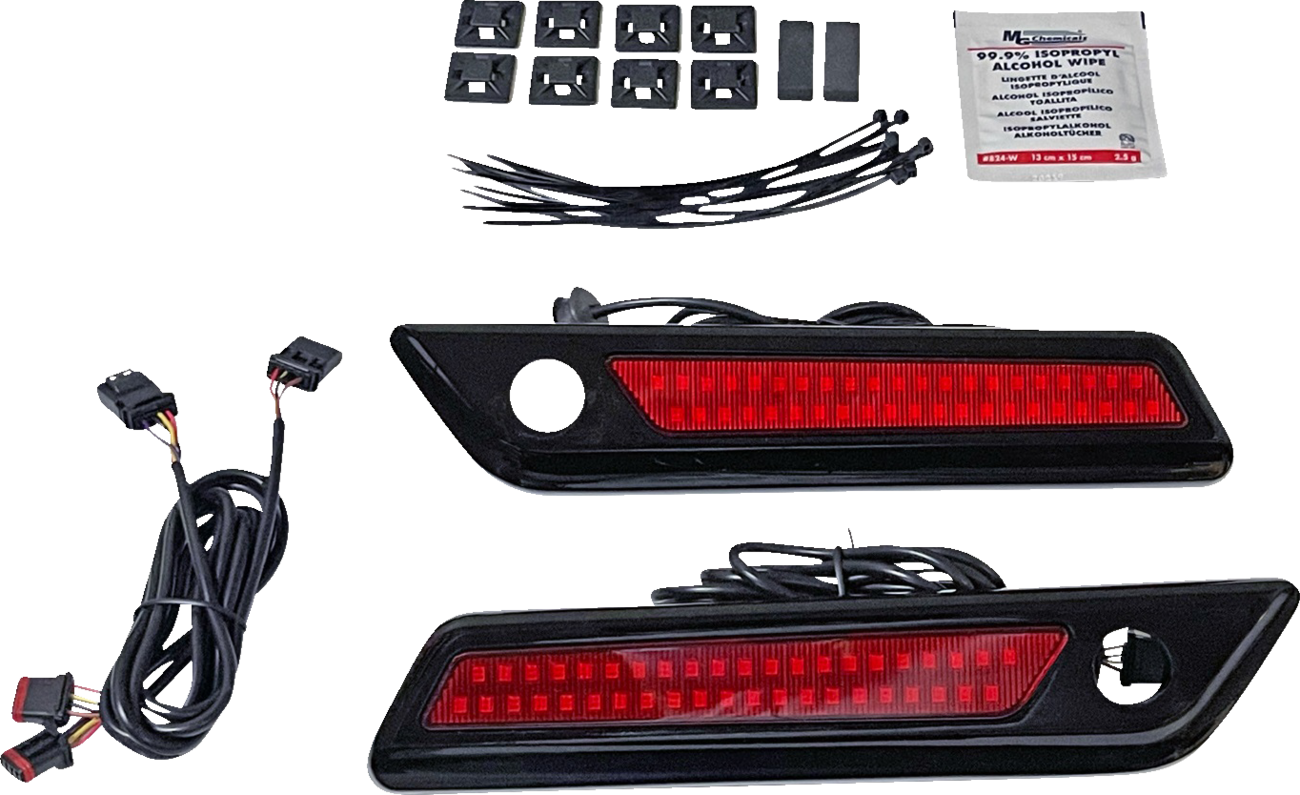 CUSTOM DYNAMICS Latch Light - Saddlebag / Dual Color / Red / Black 2040-2871