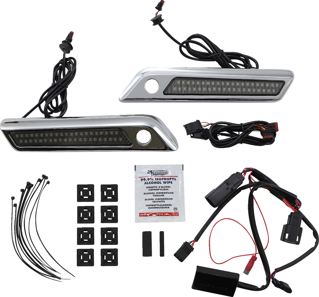CUSTOM DYNAMICS Latch Light - Saddlebag / Dual Color / Smoke / Chrome 2040-2870