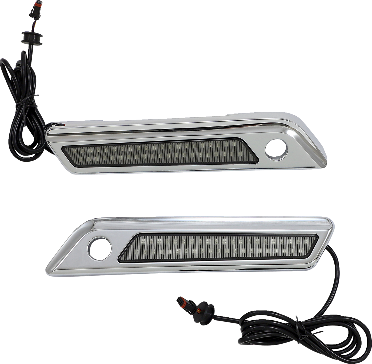 CUSTOM DYNAMICS Latch Light - Saddlebag / Dual Color / Smoke / Chrome 2040-2874