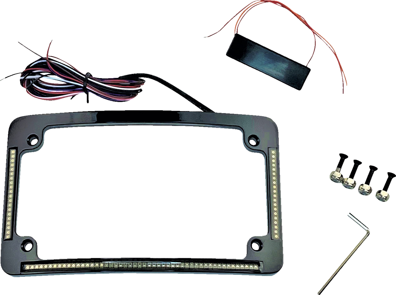 CUSTOM DYNAMICS License Plate Frame - Radius / Black 2030-0788