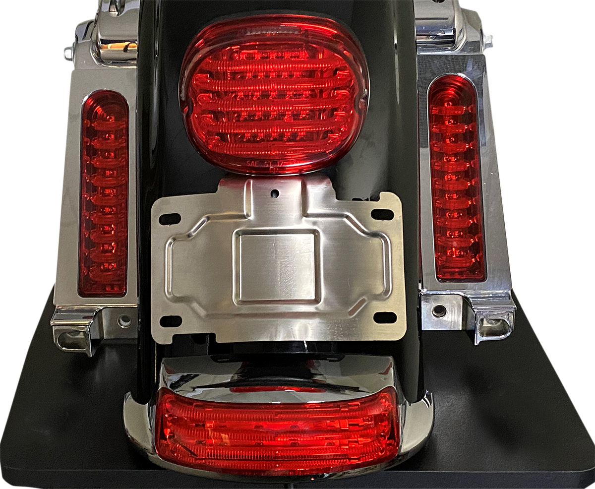 CUSTOM DYNAMICS License Plate Mount/Relocation - Chrome 2030-1522