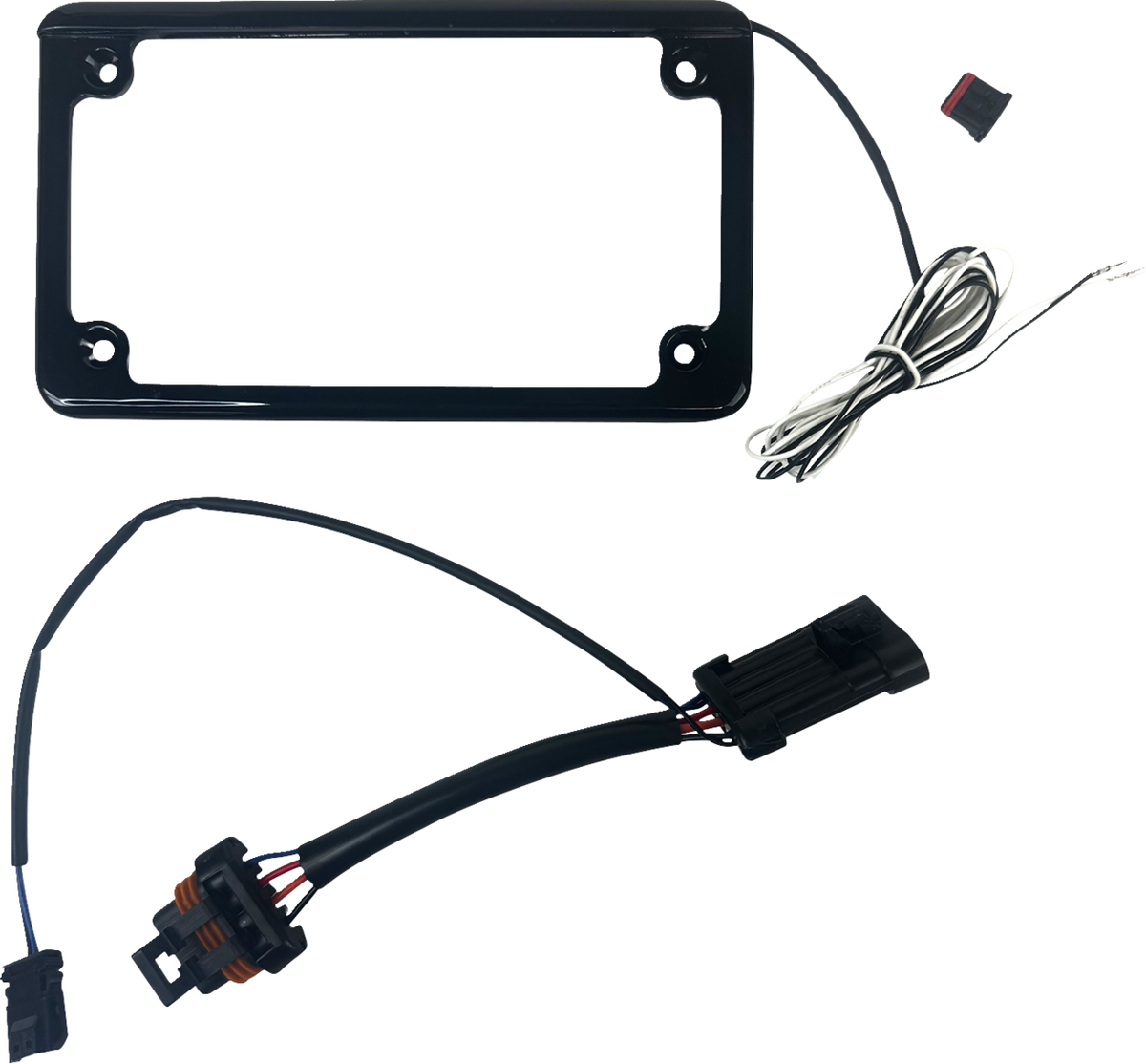 CUSTOM DYNAMICS Lighted License Plate Frame - Gloss Black / General 2030-2350