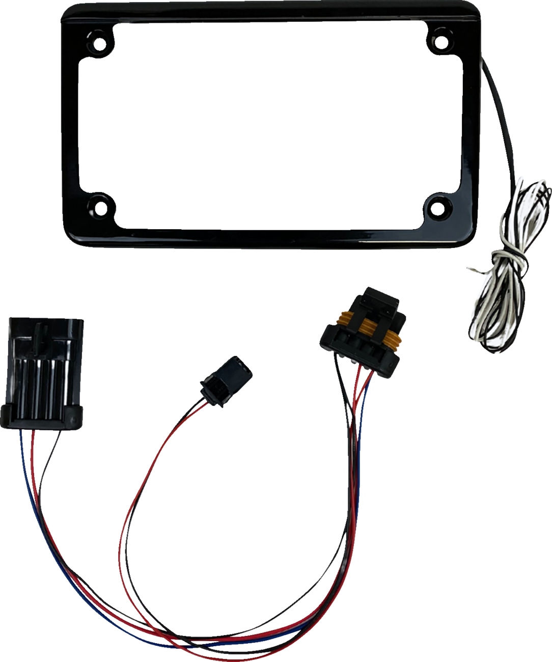 CUSTOM DYNAMICS Lighted License Plate Frame - Gloss Black / RZR 2030-2306