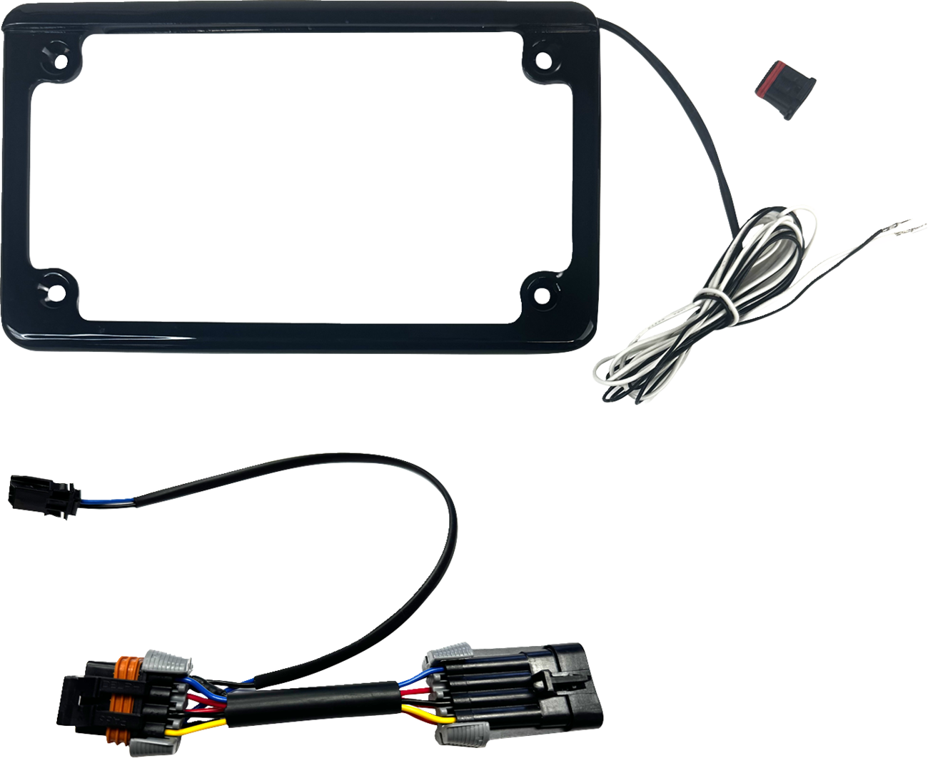 CUSTOM DYNAMICS Lighted License Plate Frame - Gloss Black / RZR 2030-2391