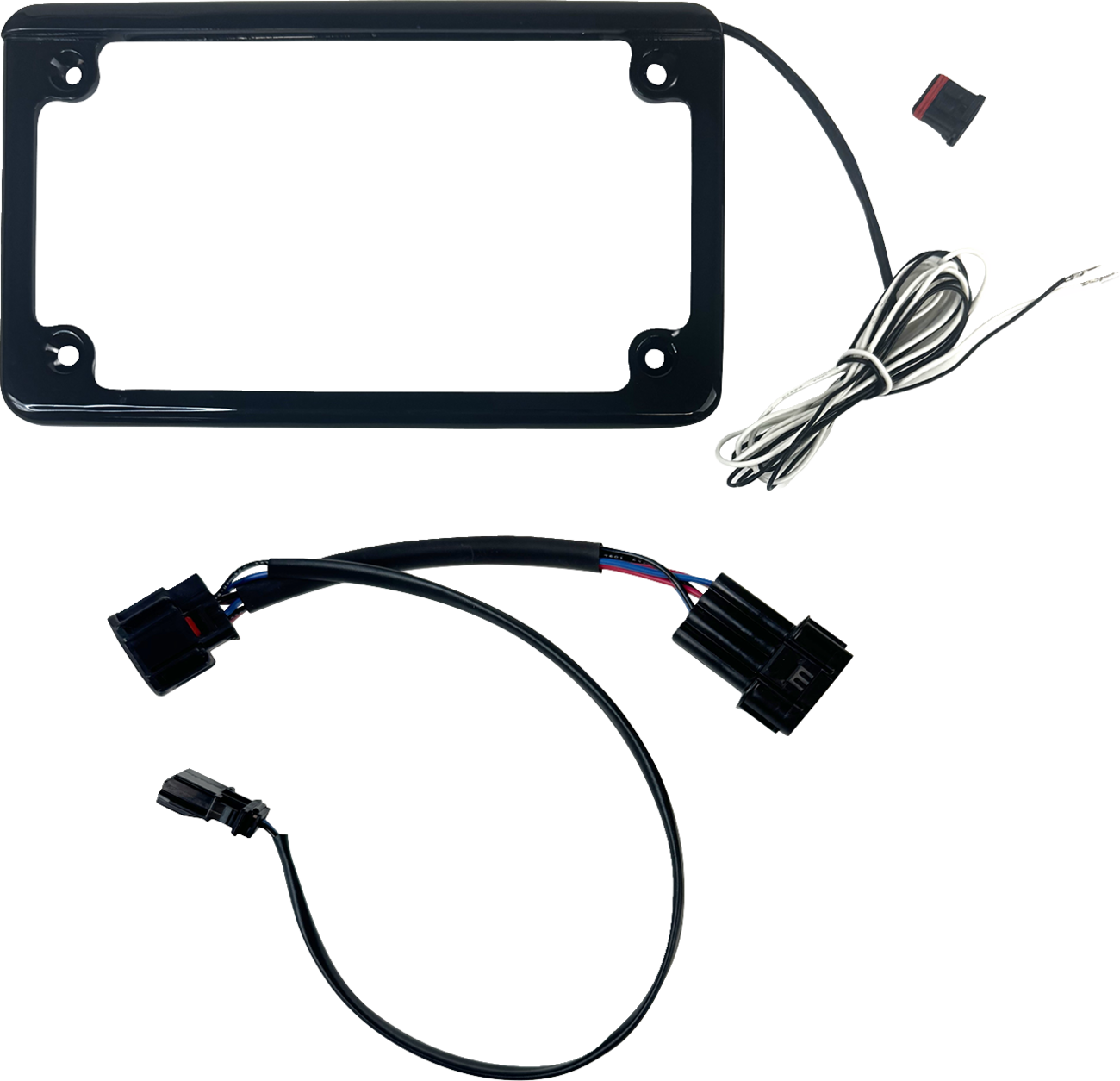 CUSTOM DYNAMICS Lighted License Plate Frame - Gloss Black / Talon 2030-2392