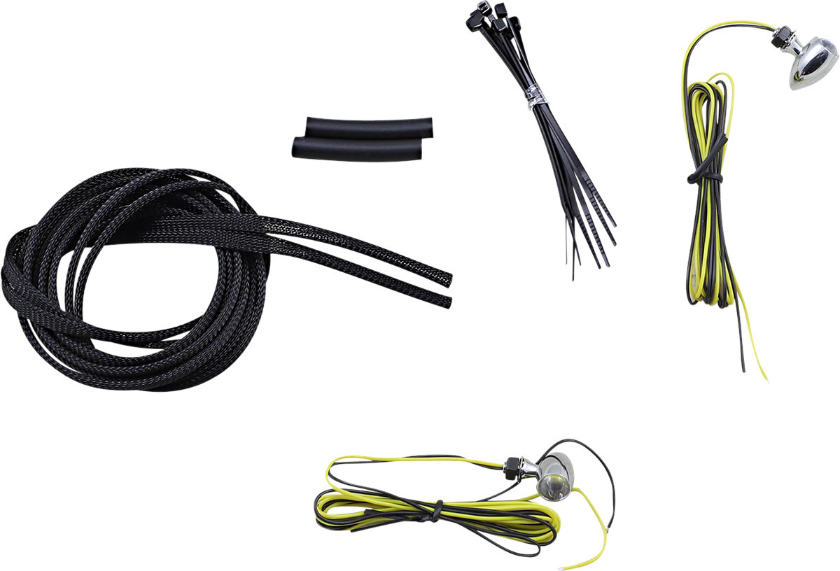 CUSTOM DYNAMICS Micro Turn Signals - Amber -Chrome 2040-2712