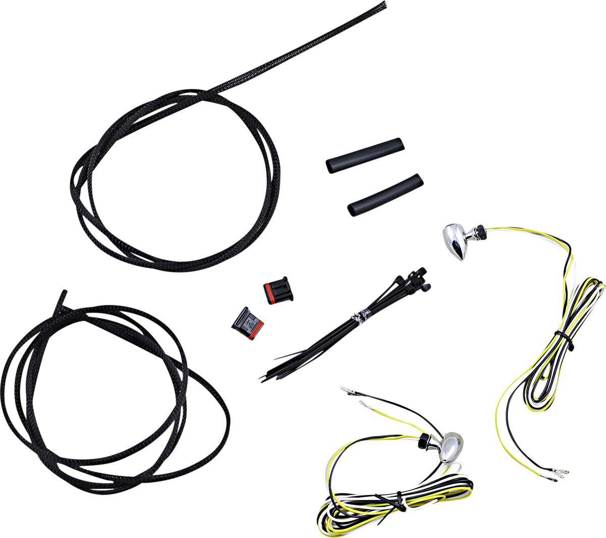 CUSTOM DYNAMICS Micro Turn Signals - Dual / Amber/White / Chrome 2040-3463