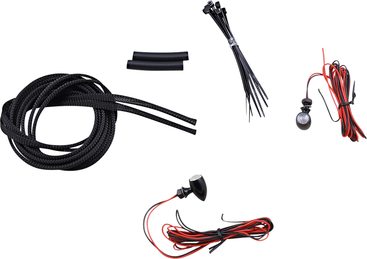 CUSTOM DYNAMICS Micro Turn Signals - Red -Black 2040-2713