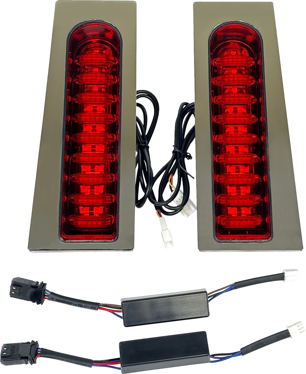CUSTOM DYNAMICS ProBEAM® Auxiliary Fillerz® - Run/Brake/Turn / Red Lens / Chrome 2040-3181