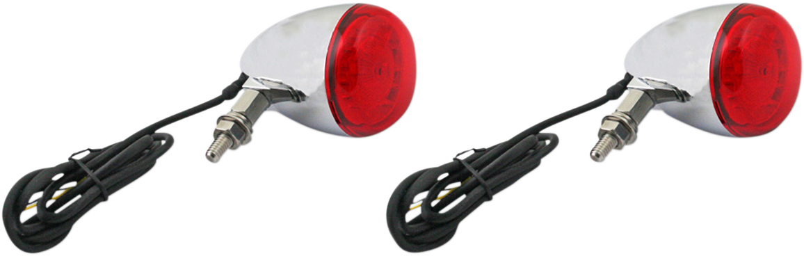 CUSTOM DYNAMICS ProBEAM® Turn Signals - Chrome/Red / Universal 2020-1738