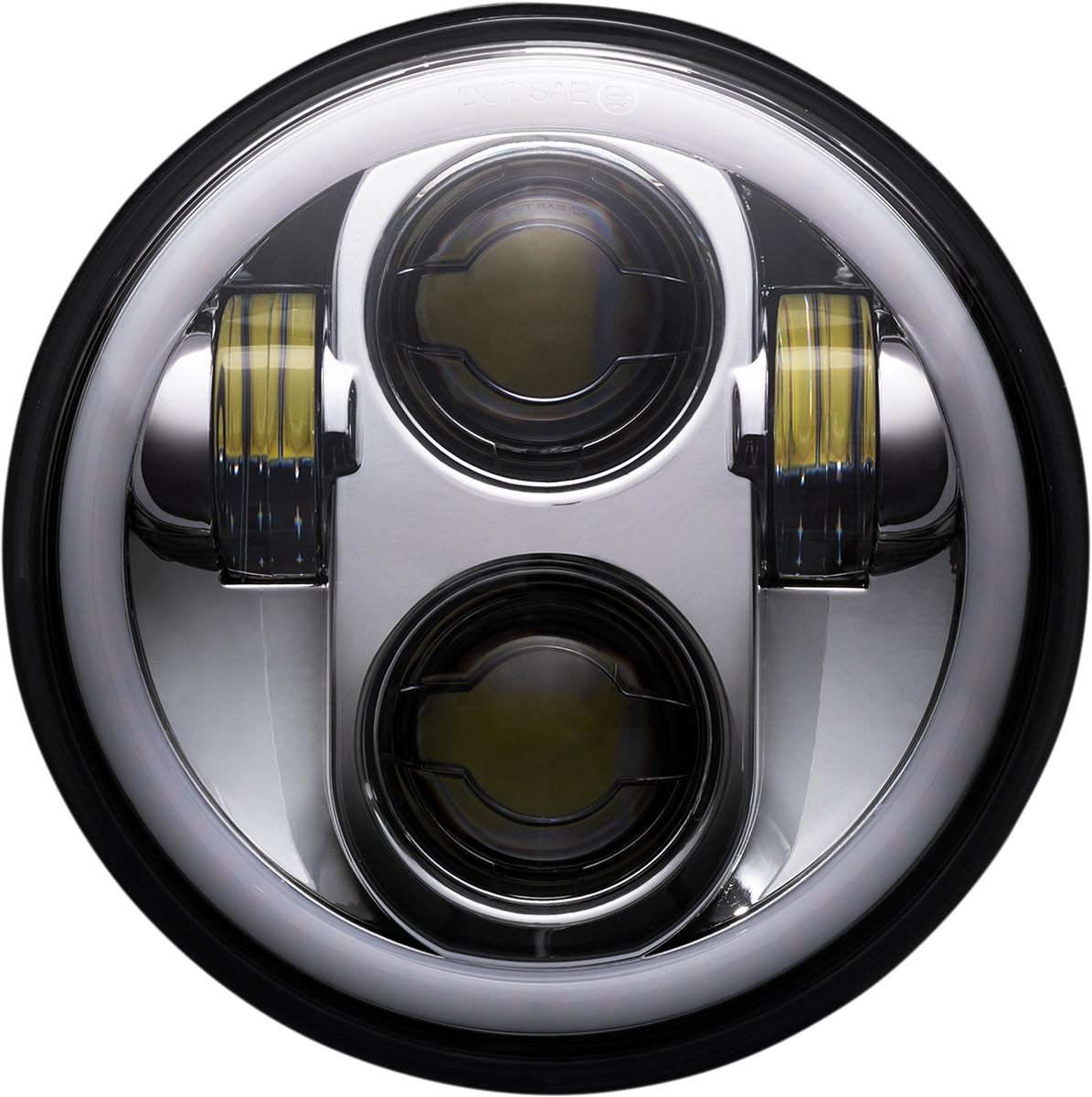 CUSTOM DYNAMICS ProGLOW™ 5-3/4" Headlamp - with Mounting Ring / Chrome 2001-2482