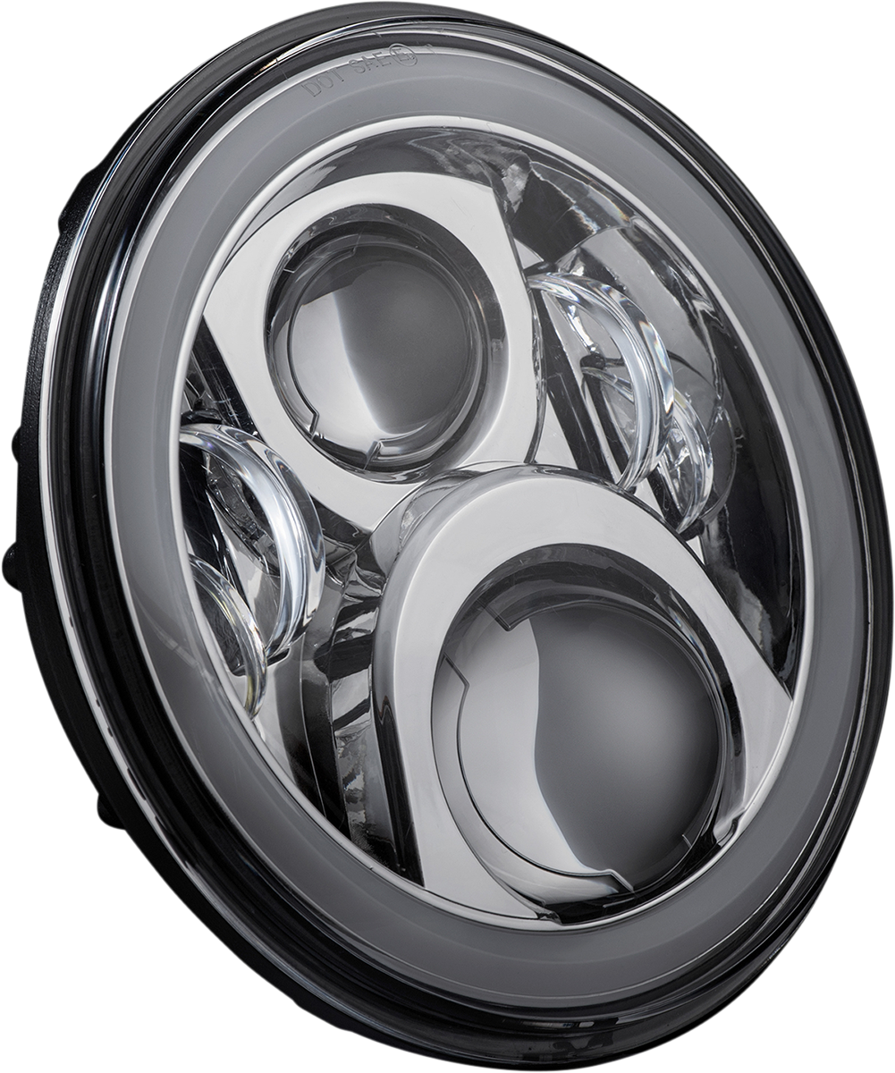 CUSTOM DYNAMICS ProGLOW™ 7" Headlamp - with Mounting Ring / Chrome 2001-2424