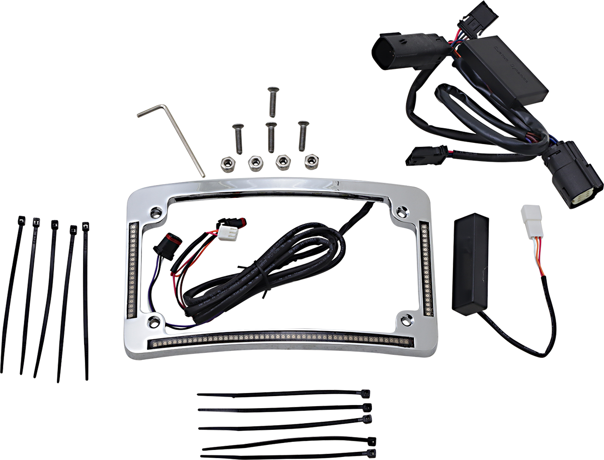 CUSTOM DYNAMICS Radius License Plate Frame - Chrome 2030-1488