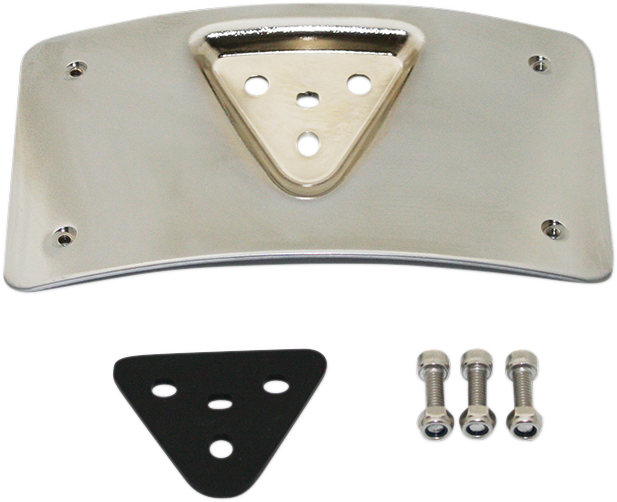 CUSTOM DYNAMICS Radius License Plate Mount - Chrome 2030-0992