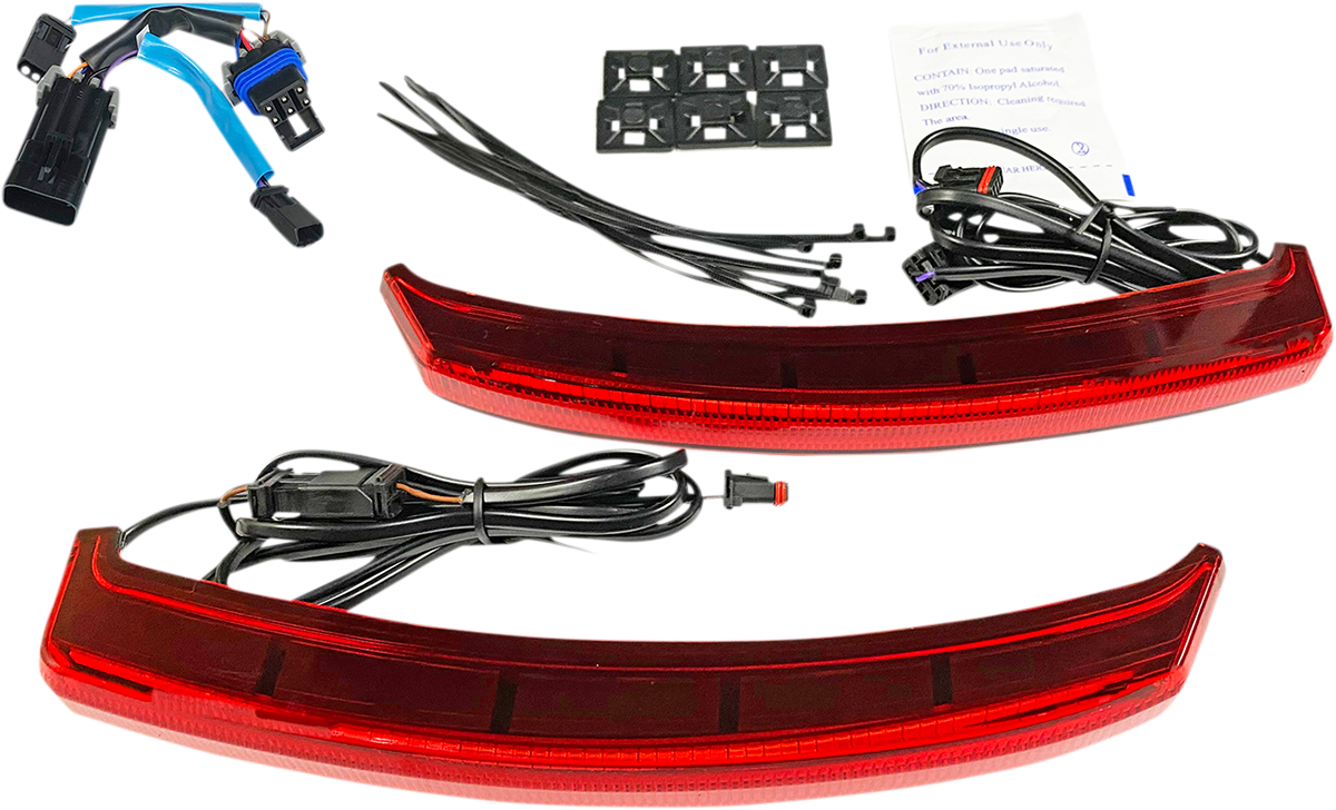 CUSTOM DYNAMICS Saddle Bag Lights - Red Lens / Indian 2040-2695