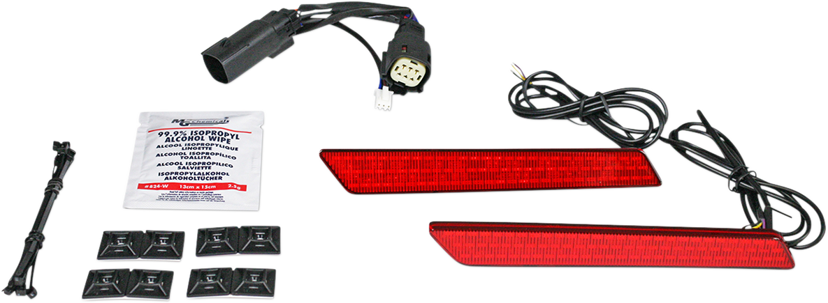 CUSTOM DYNAMICS Saddlebag Latch Lights - SS6 / Red 2040-2479