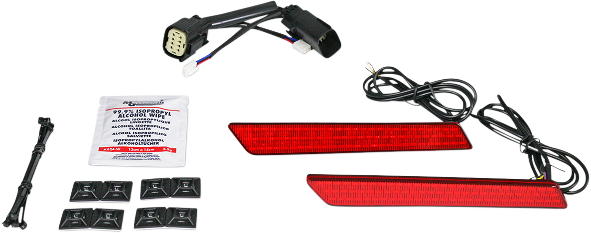 CUSTOM DYNAMICS Saddlebag Latch Lights - SS8 / Red 2040-2481