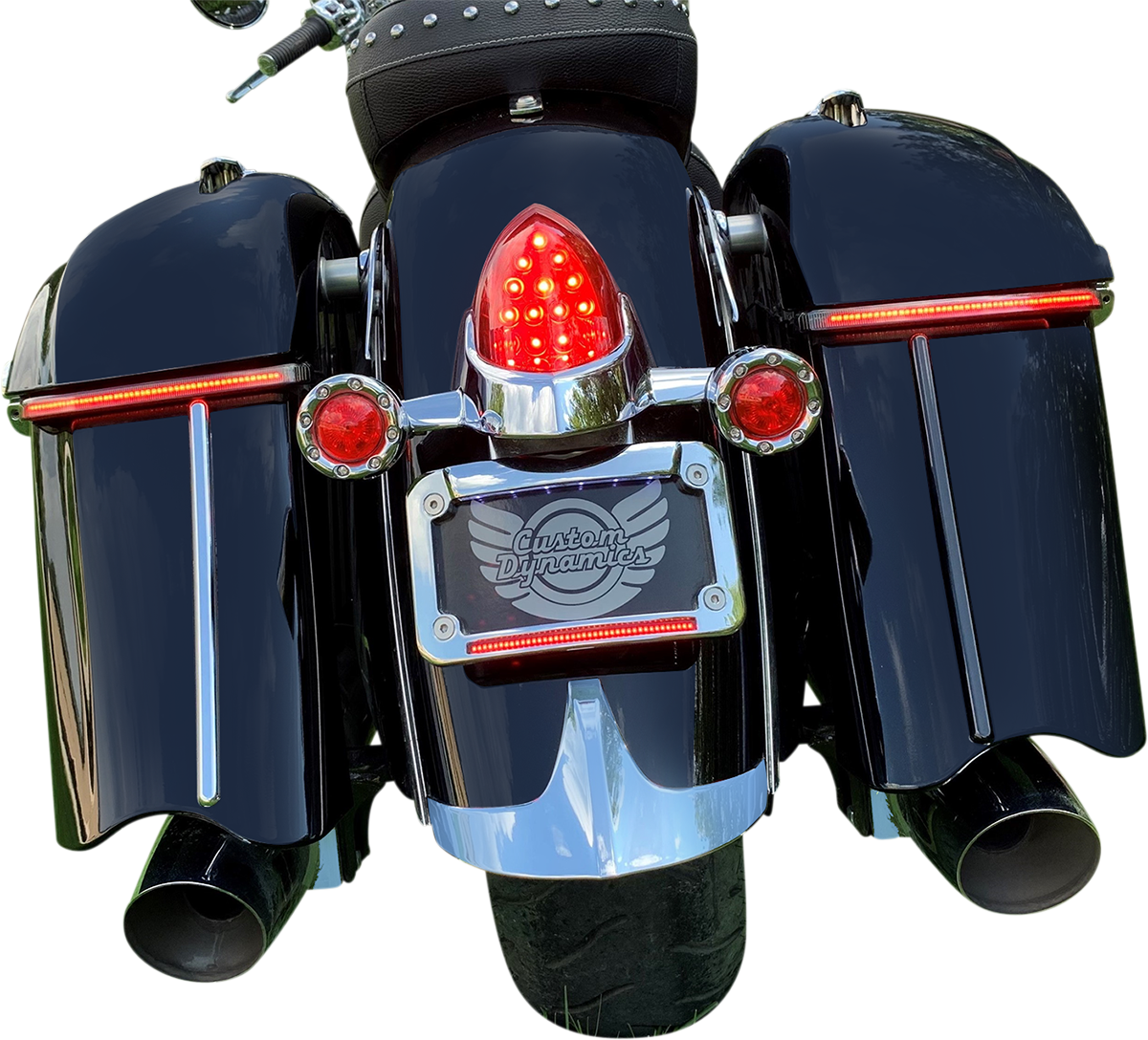 CUSTOM DYNAMICS Saddlebag Lights - Low Profile / Red Lens / Indian 2040-3201