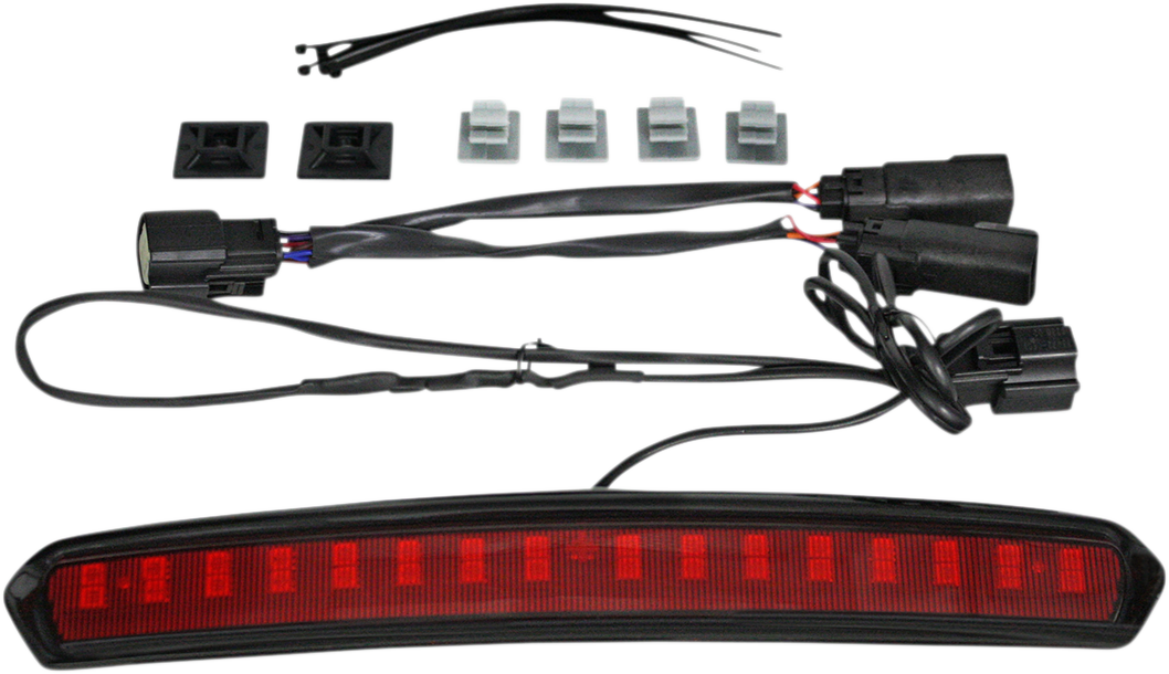 CUSTOM DYNAMICS Tour Pack Lid Light - Black/Red 2040-2524