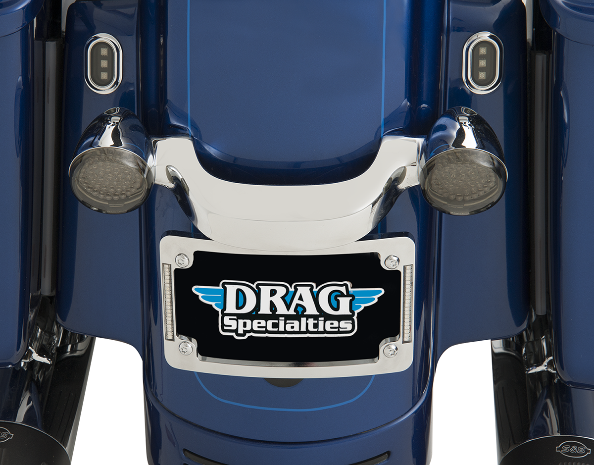 CUSTOM DYNAMICS Tri-Radius License Plate Frame with Flushmount LEDs - Chrome 2030-0843