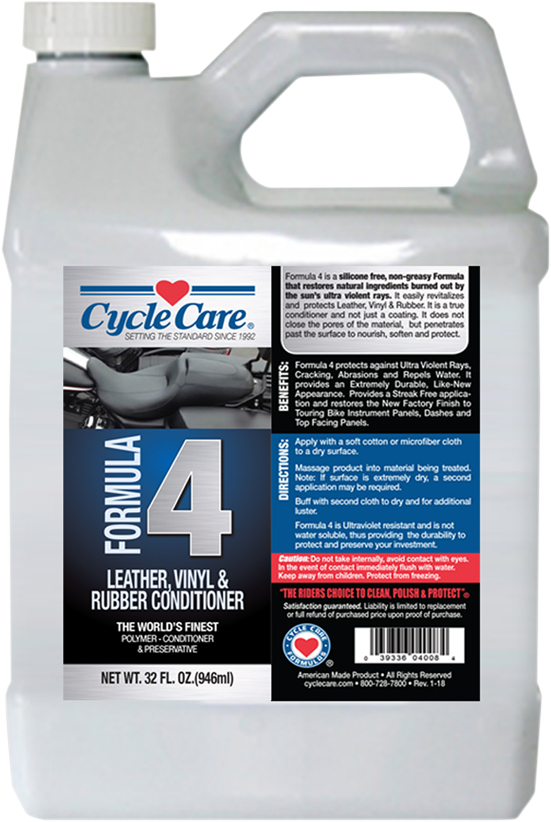 CYCLE CARE FORMULAS Formula 4 Leather Vinyl - 32 U.S. fl oz. 3706-0037