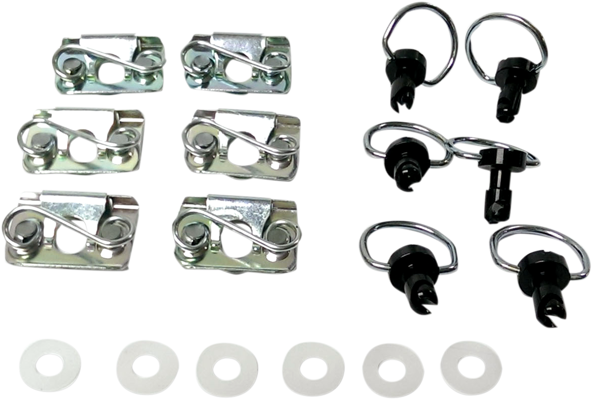 CYCLE PERFORMANCE PROD. D-Ring Kit - Black Clips 0521-0950