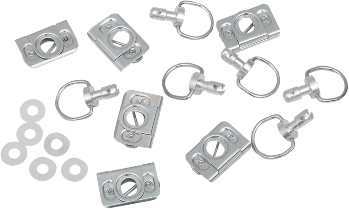 CYCLE PERFORMANCE PROD. D-Ring Kit - Silver Clips 0521-0194