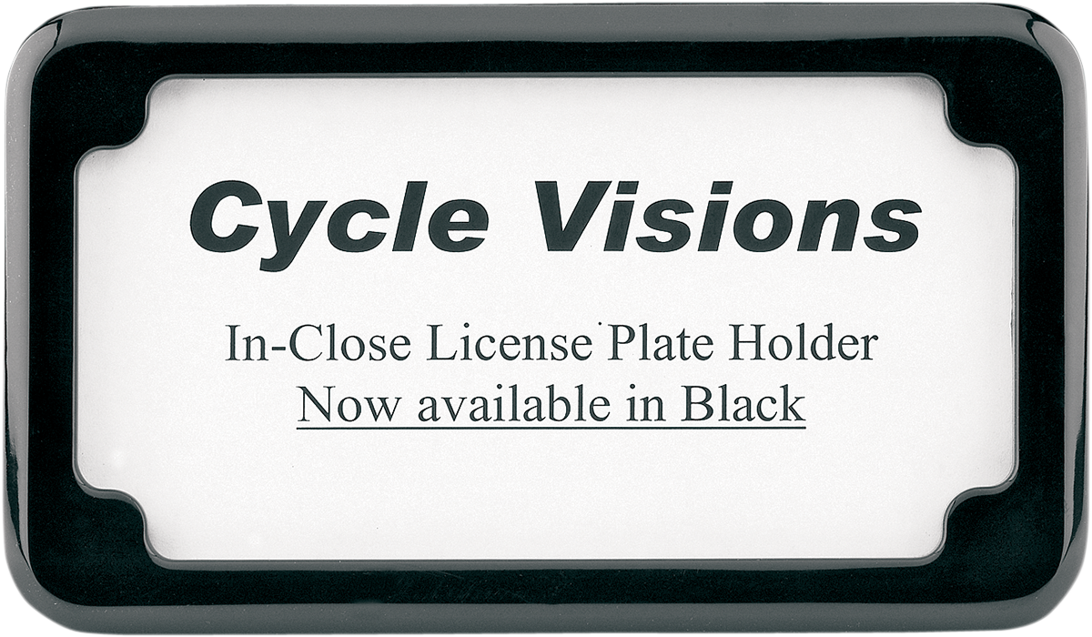 CYCLE VISIONS Beveled License Plate Frame - Black 2030-0260