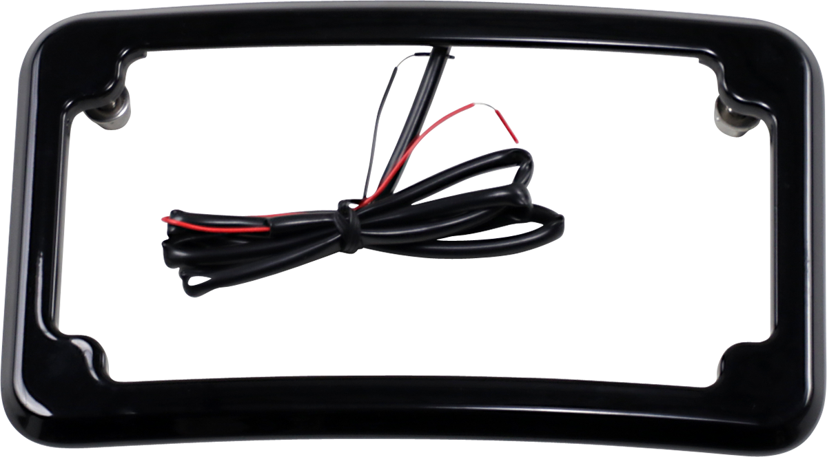 CYCLE VISIONS Beveled License Plate Frame - Black 2030-1437