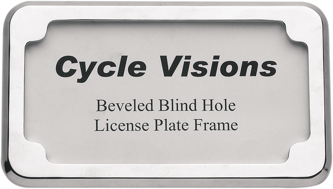 CYCLE VISIONS Beveled License Plate Frame - Chrome 2030-0093