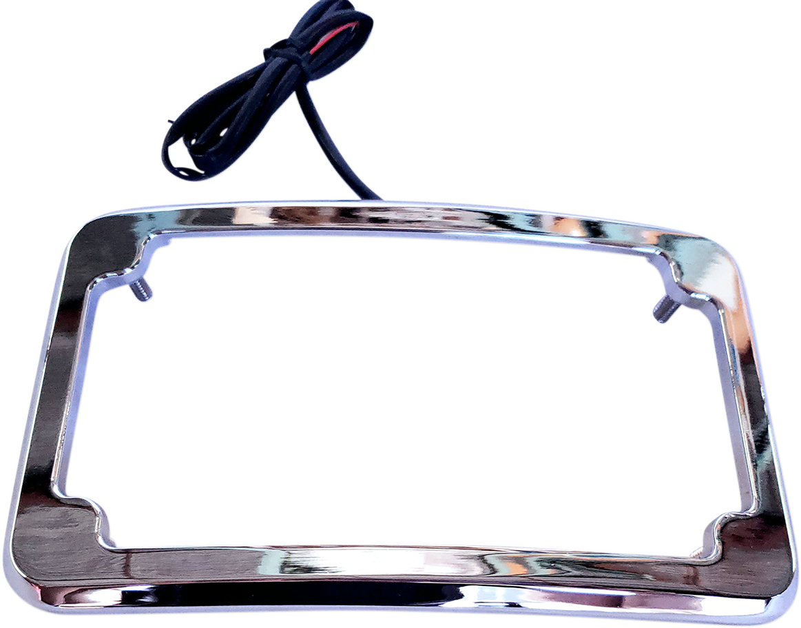 CYCLE VISIONS Beveled License Plate Frame - Chrome 2030-1436