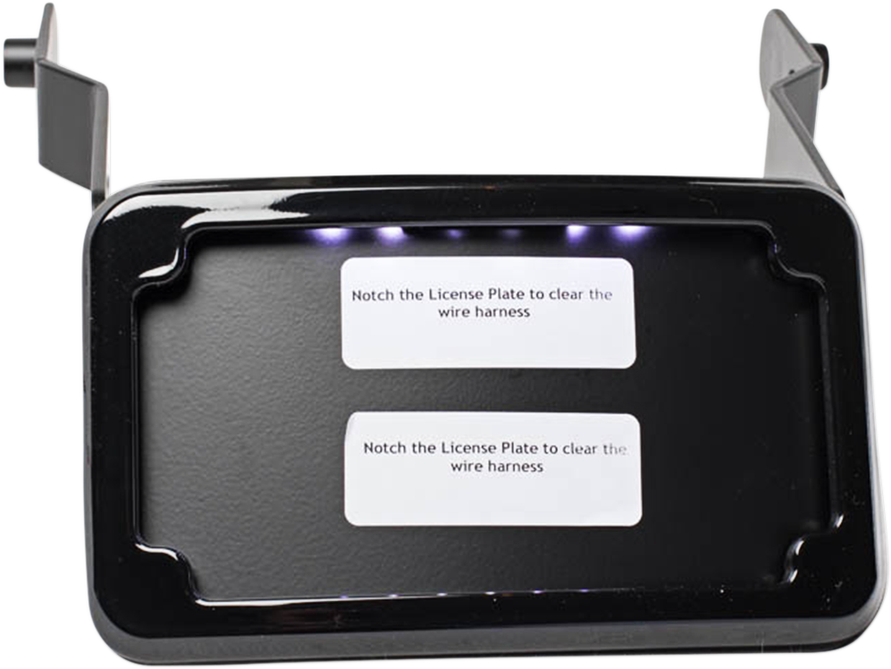 CYCLE VISIONS LP Plate Frame & Mount with Tag Light - FXDB / Black 2030-1261