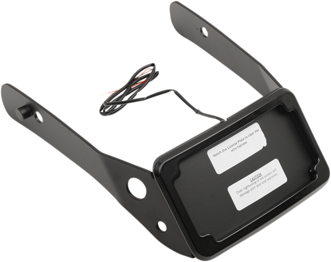 CYCLE VISIONS LP Plate Frame & Mount with Tag Light - FXDWG / Black 2030-1263
