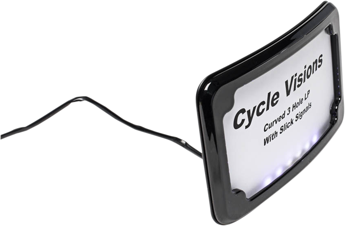 CYCLE VISIONS License Plate Frame - Black 2030-1271