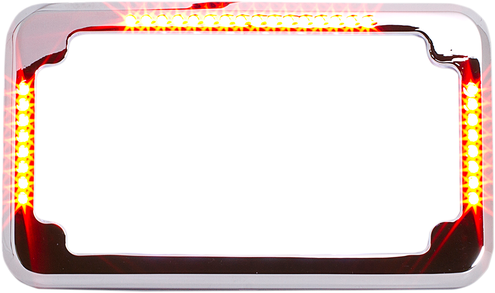 CYCLE VISIONS License Plate Frame - Flat / Chrome 2030-0937